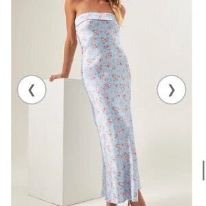 Paityn Strapless Floral Maxi dress worn once to a wedding